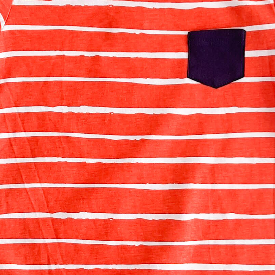 ORANGE STRIPED JUMPSUIT