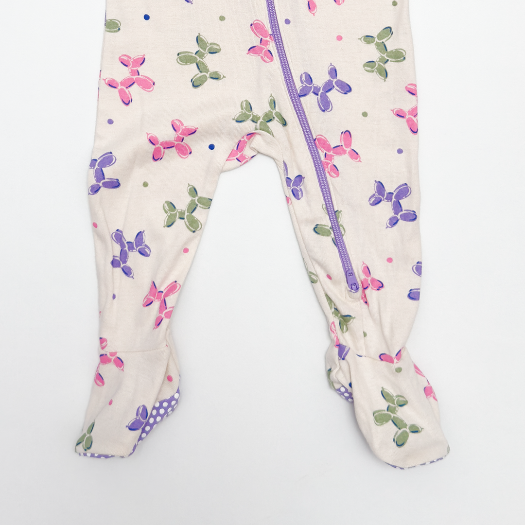 LAVENDER PATTERNED SLEEPSUIT
