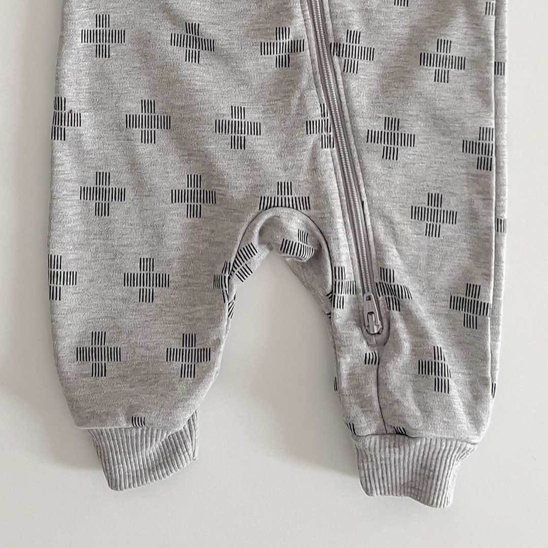 Grey pattered sleepsuit