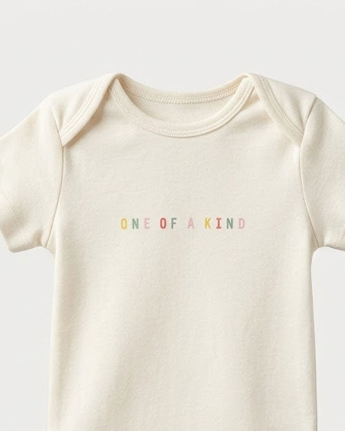 Off white kind printed onesie