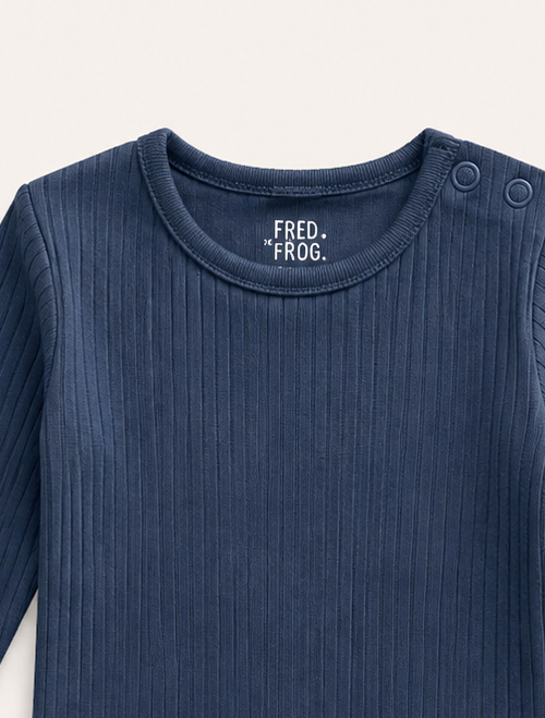 Navy blue ribbed onesie