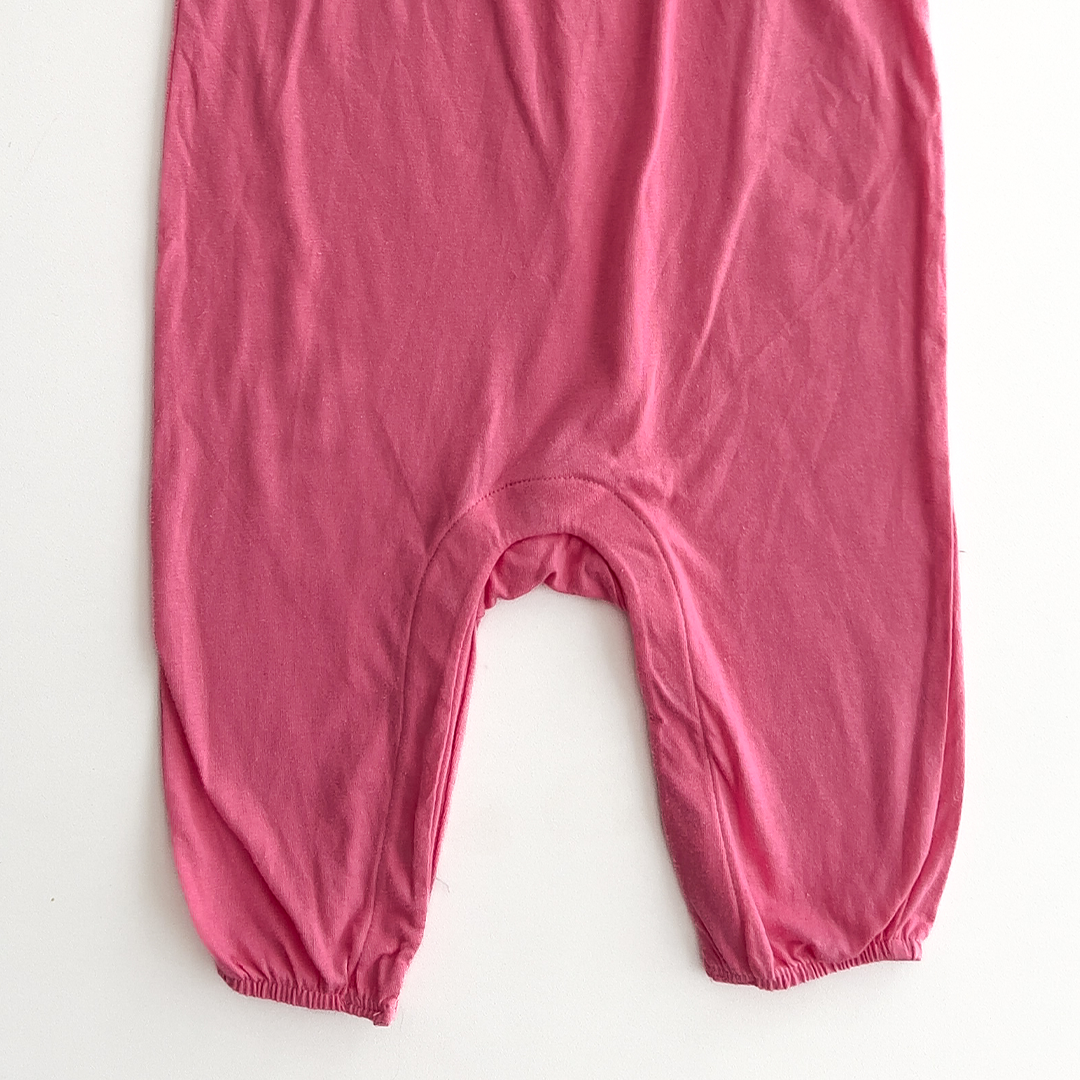pink plain romper