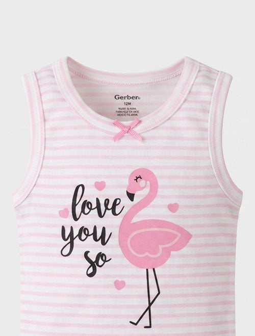 Pink stripes girls onesie