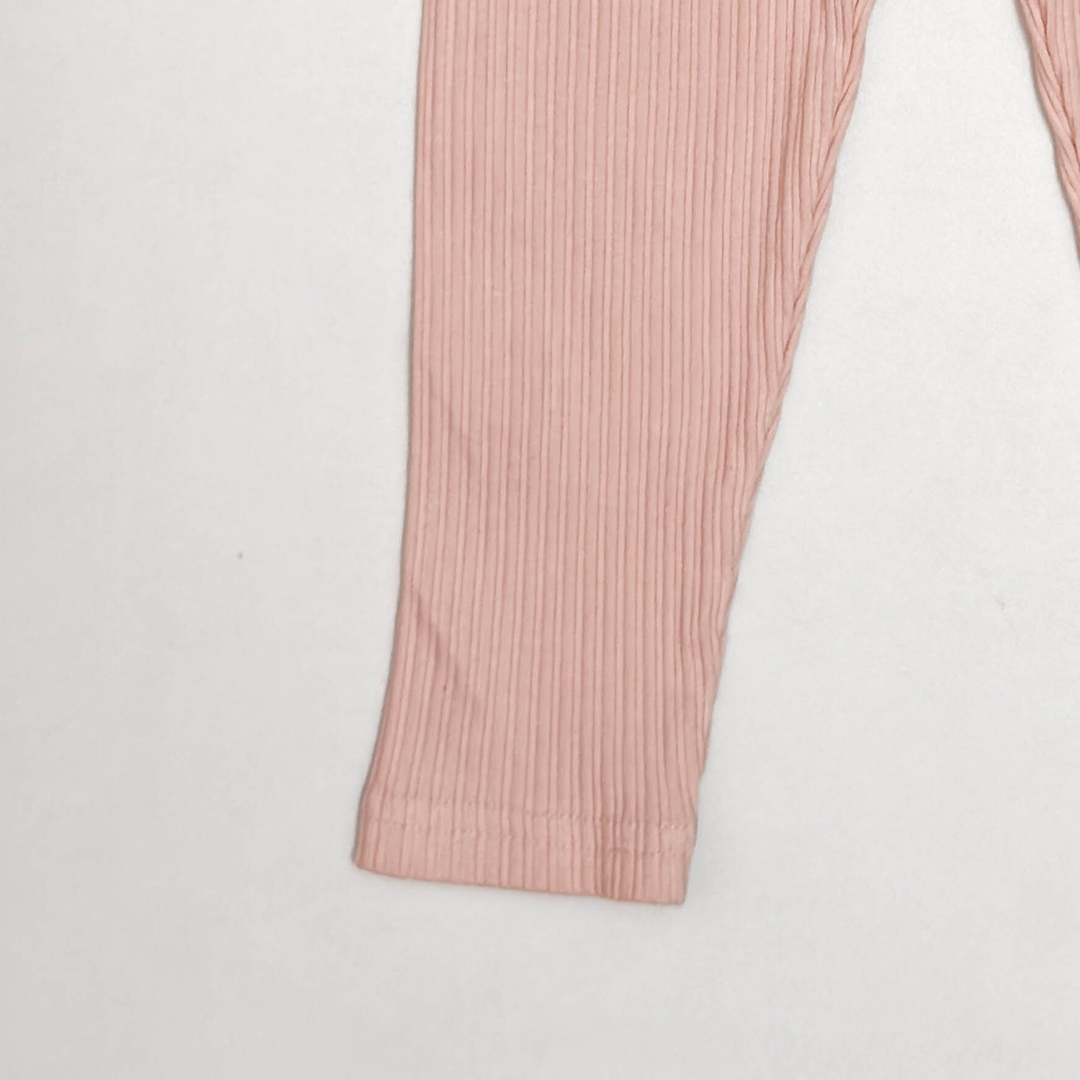 POWDER PINK RIBBED PANTS