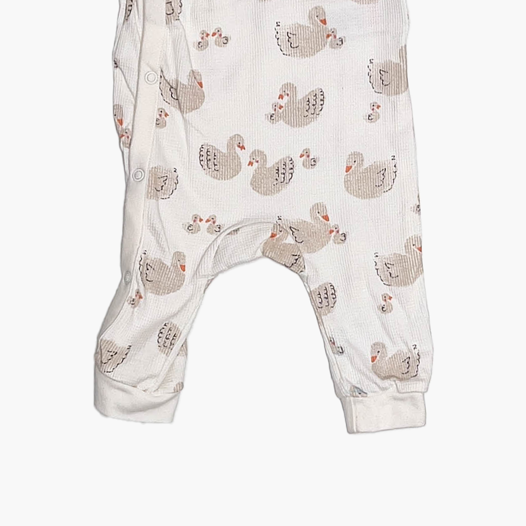 WHITE SWAN PRINTED KNITTED ROMPER