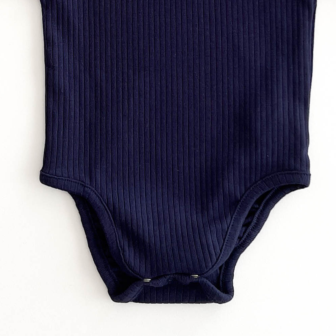 NAVY BLUE RIBBED ONESIE