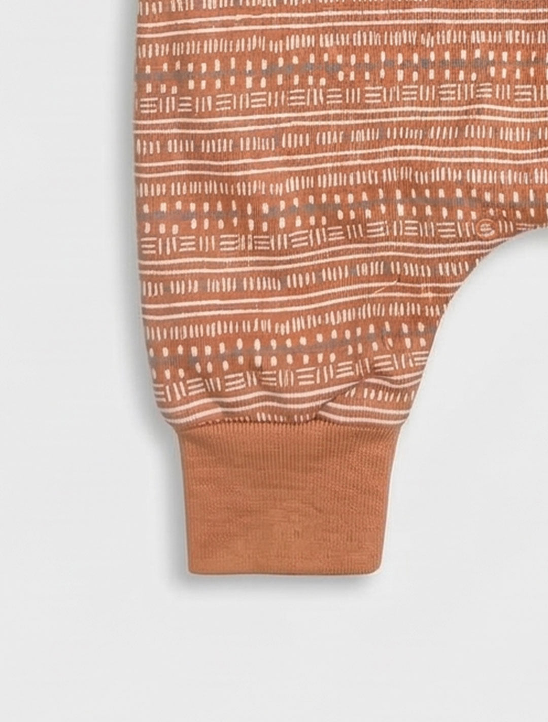 BROWN PATTERNED ROMPER
