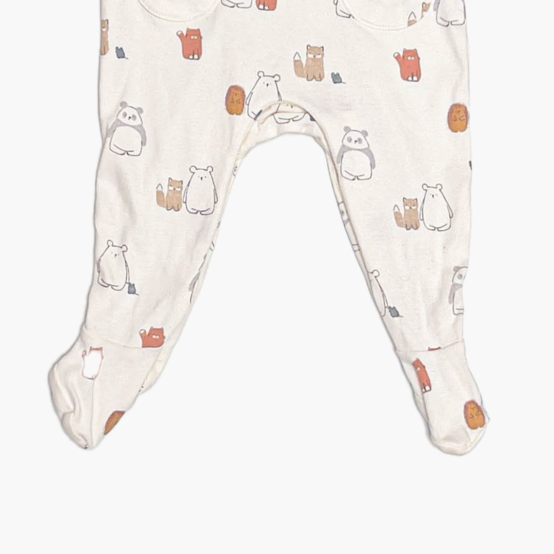 OFF WHITE ANIMAL PRINTED DUNGAREE