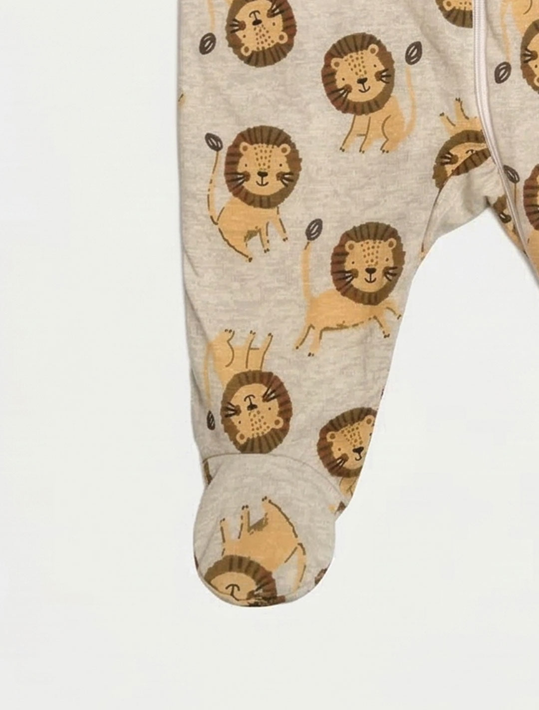 LION PRINTED ZIPPER SLEEPSUIT