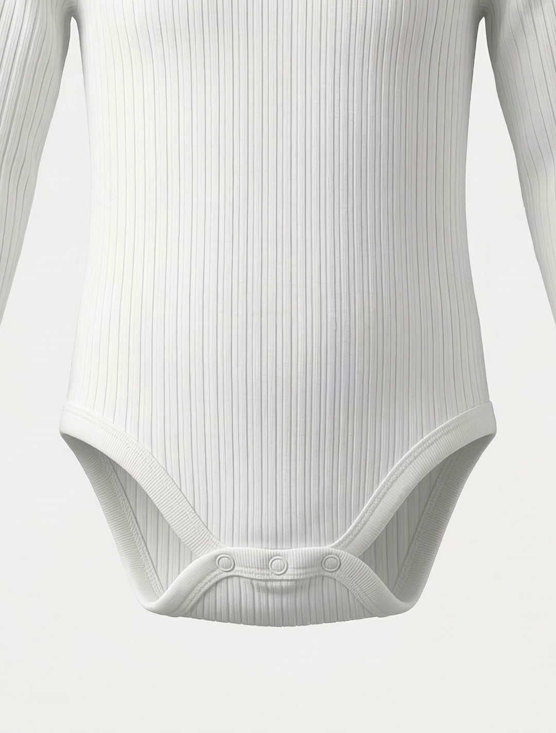 WHITE RIBBED ONESIE