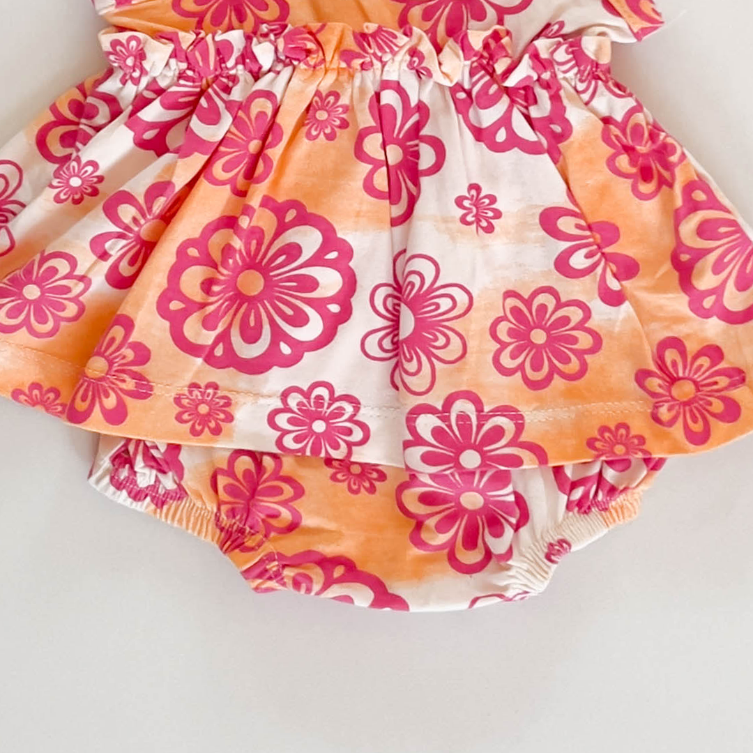 PINK FLORAL SUNSUIT