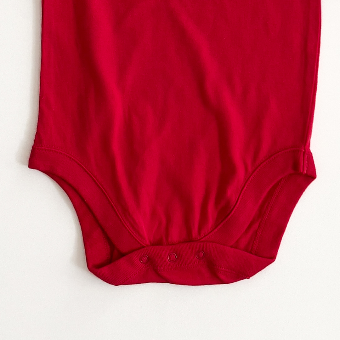 TEAM SANTA PRINT RED ONESIE