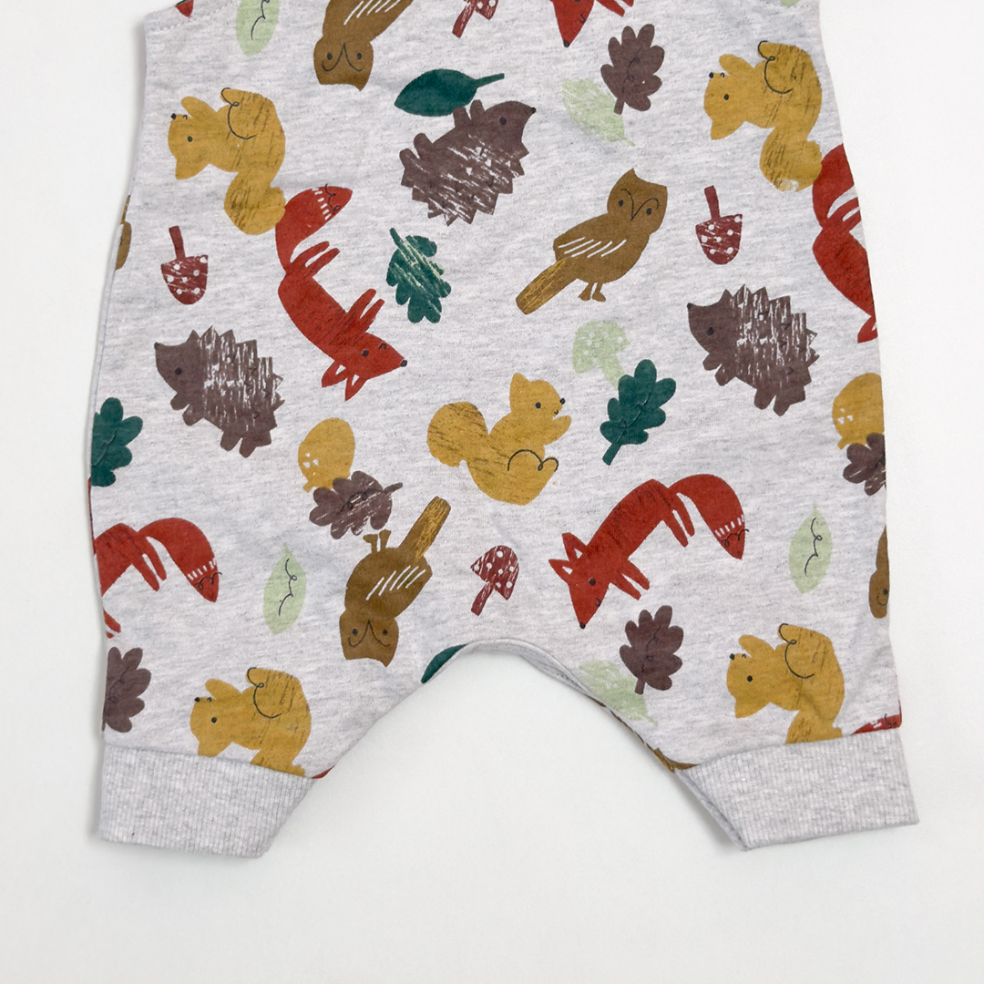 GREY AUTUM PRINTED DUNGAREE