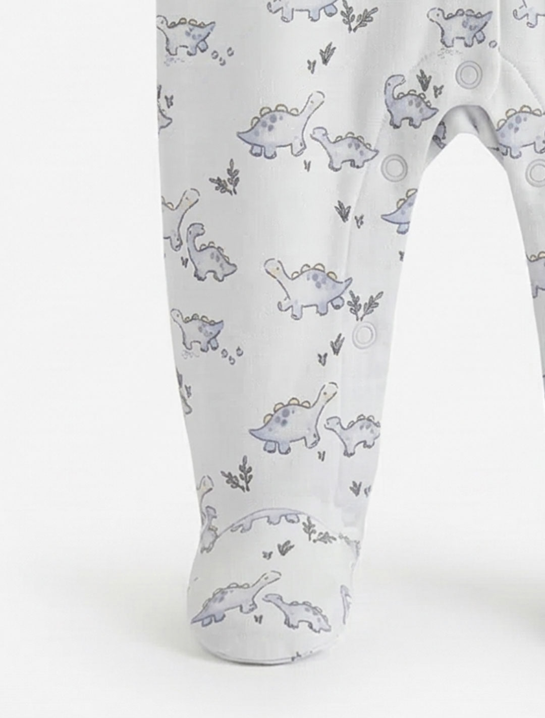 BLUE DINO PRINTED SLEEPSUIT