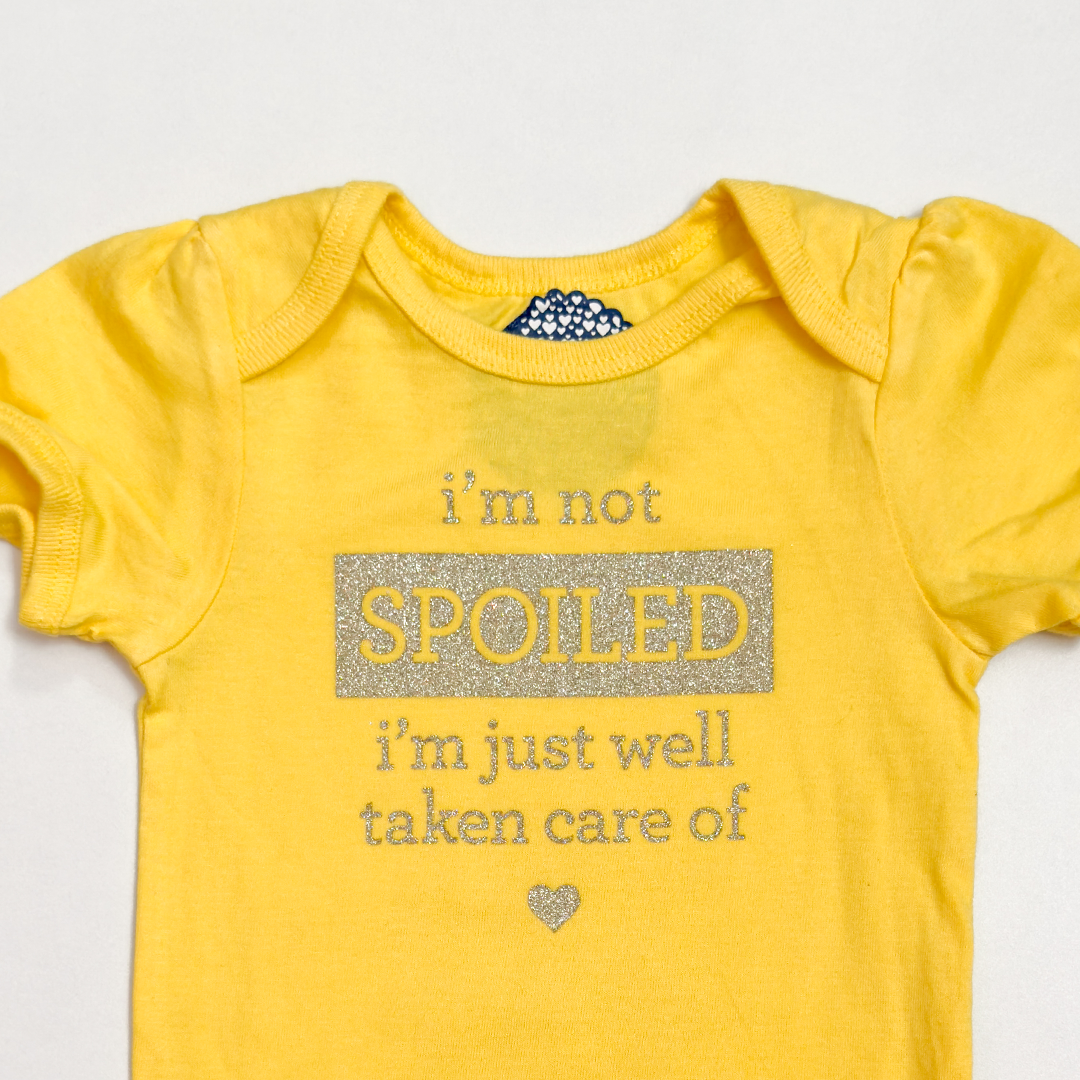YELLOW GLITTER ONESIE