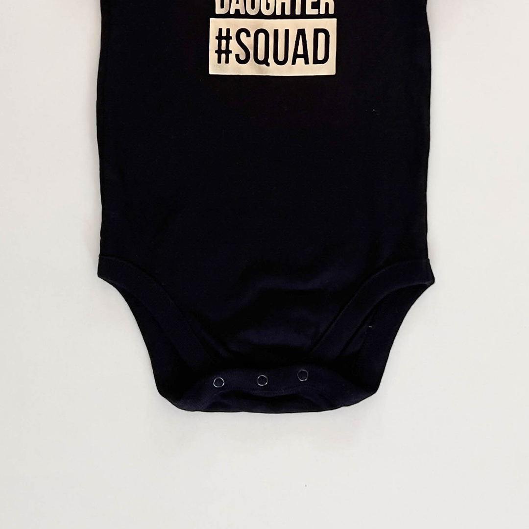 BLACK PRINTED ONESIE