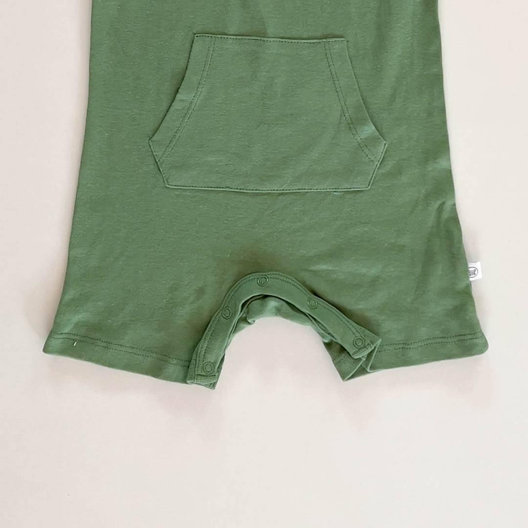 GREEN PLIAN COTTON JUMPSUIT