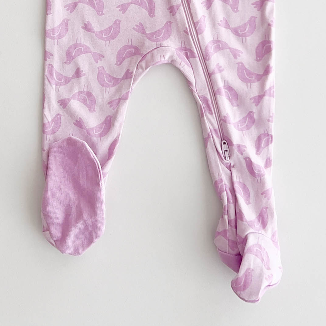 LAVENDER PATTERNED SLEEPSUIT