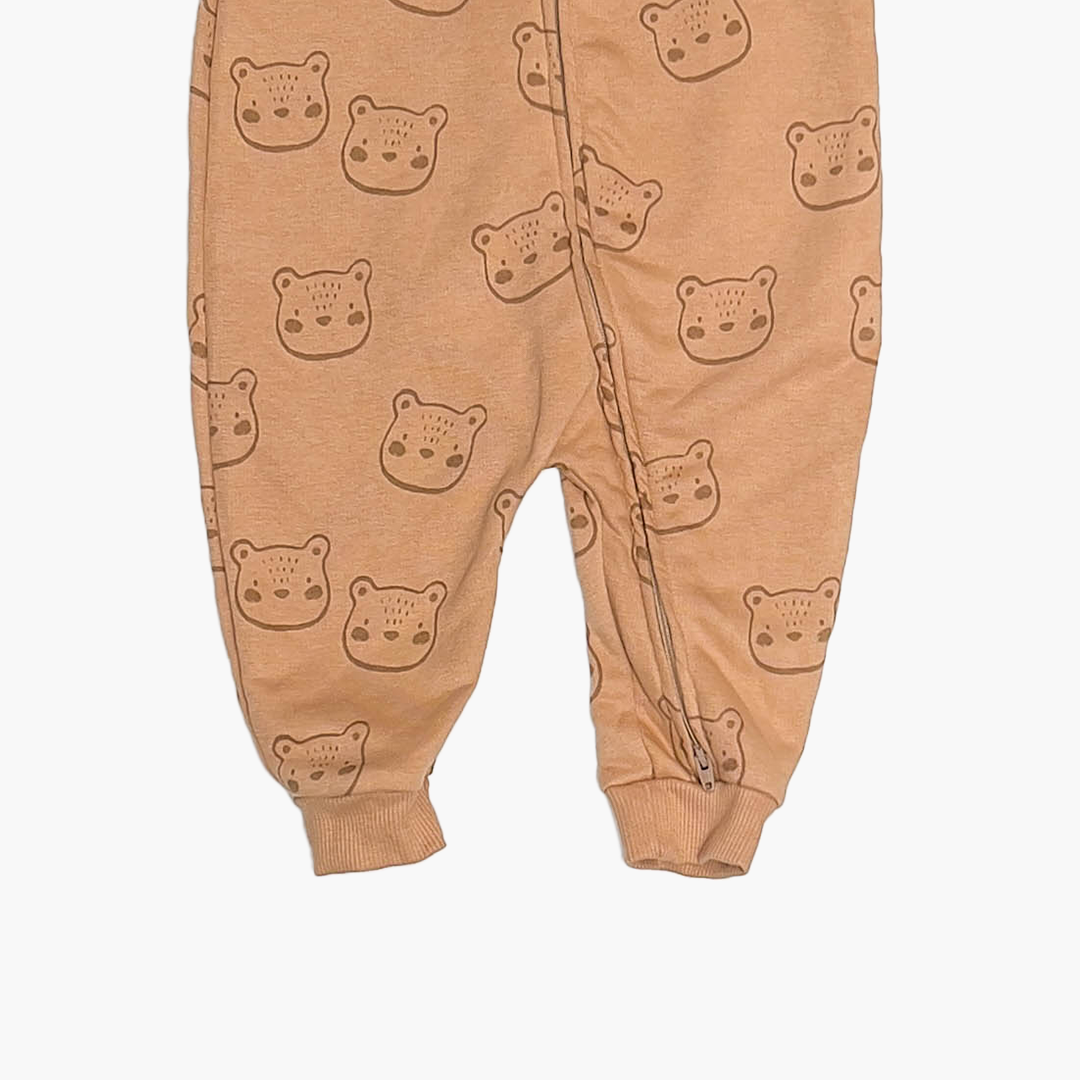 BROWN BEAR WINTER ZIPPPER ROMPER