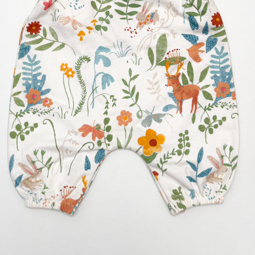 WHITE FLORAL PATTERNED ROMPER