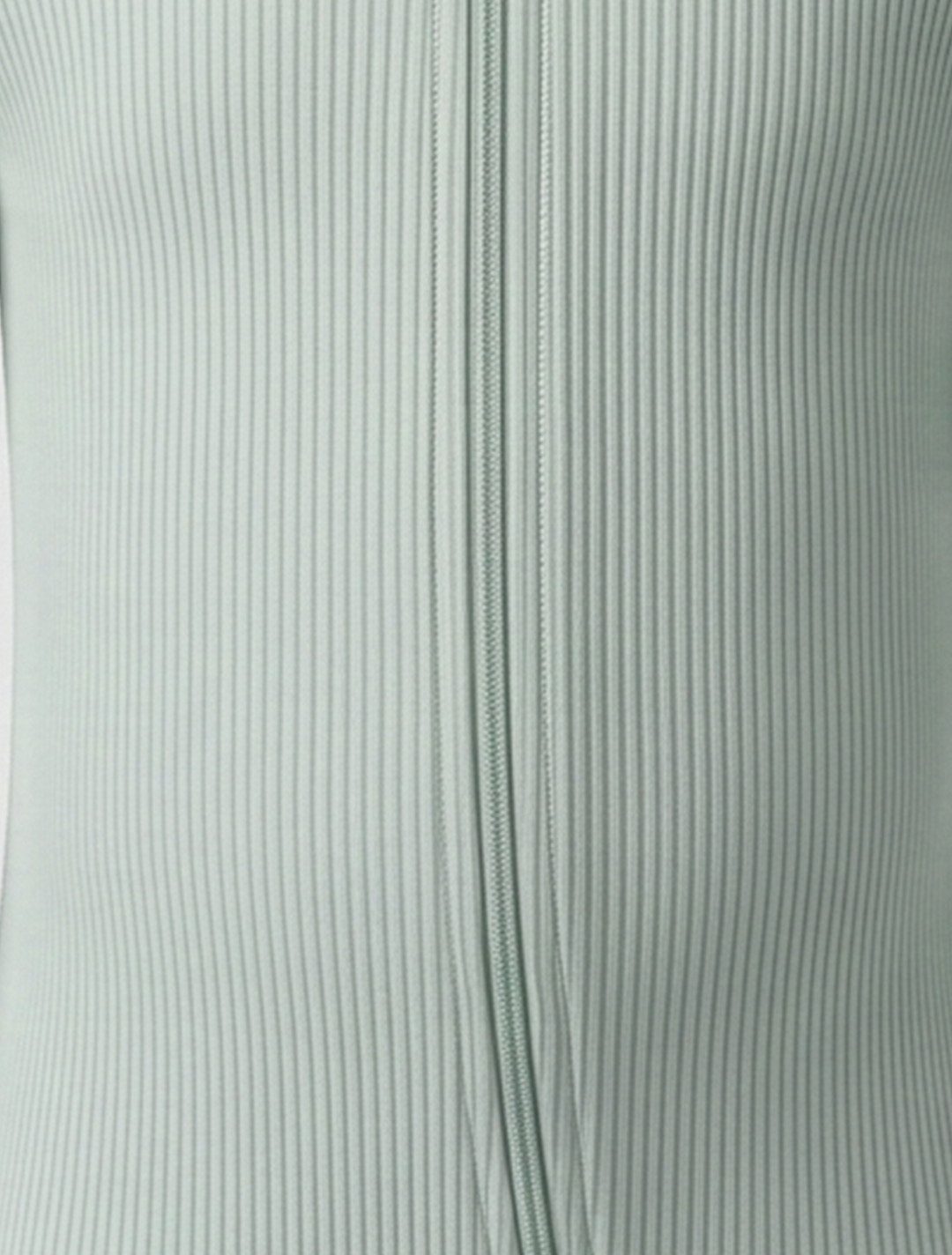 Pastel green ribbed zipper sleepsuit