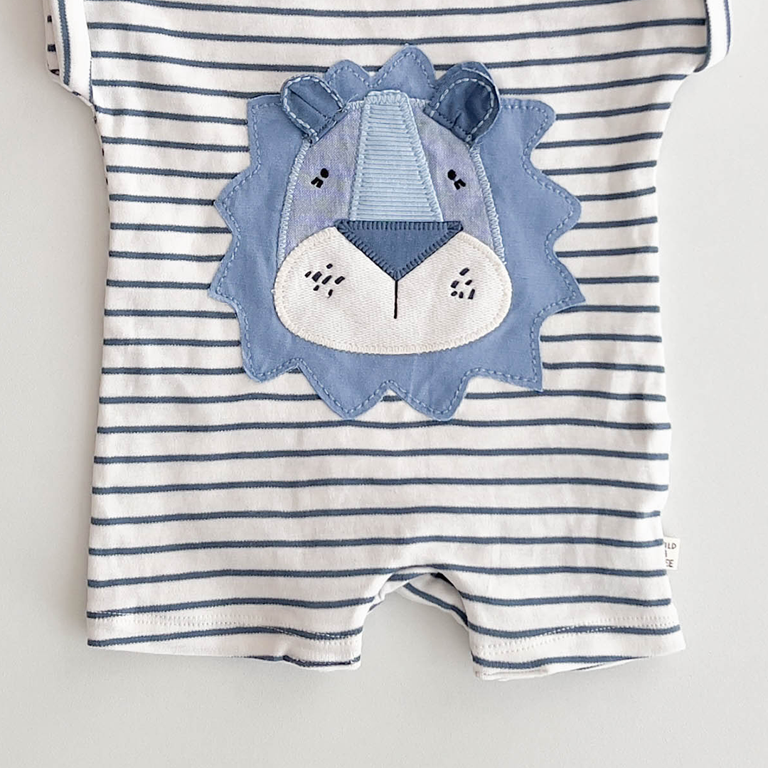 NEXT BABY BLUE STRIPED JUMPSUIT