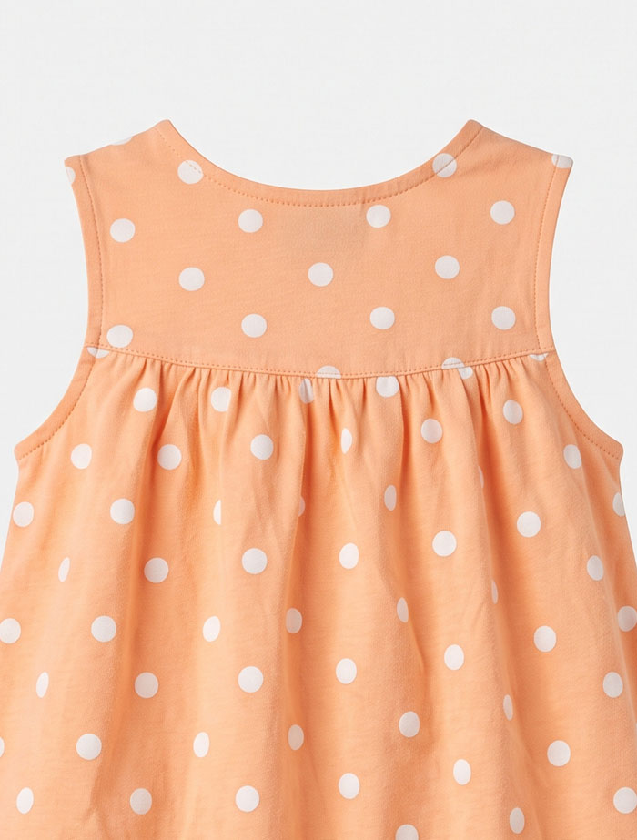 Orange  polka dotted jumpsuit