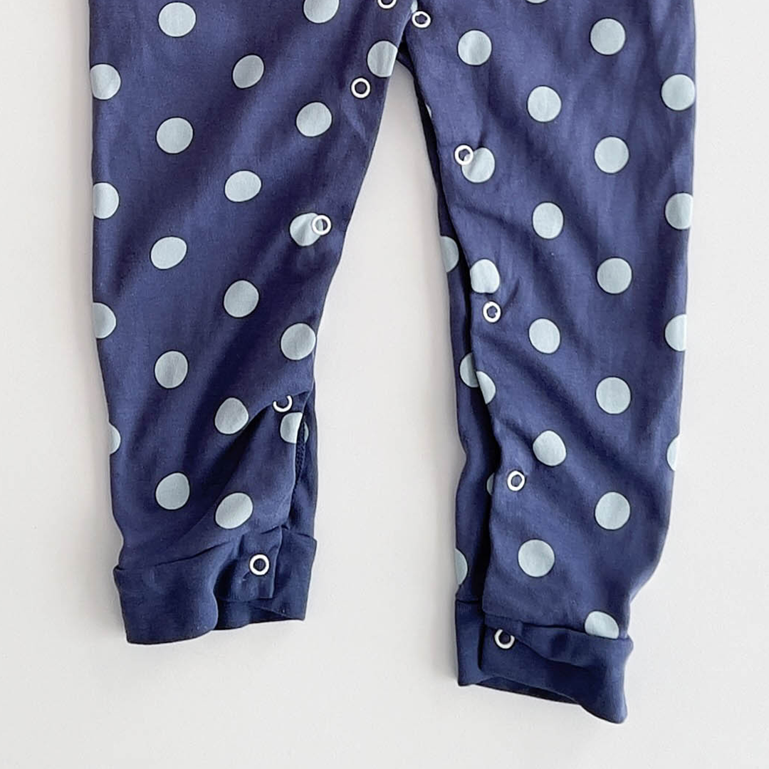 BLUE POLKA DOTTED ROMPER