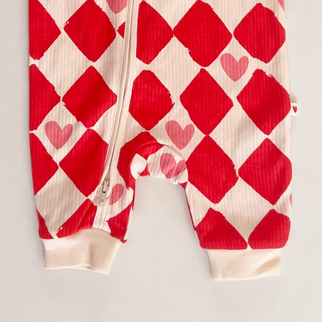 NEXT BABY PATTERNED ZIPPER ROMPER