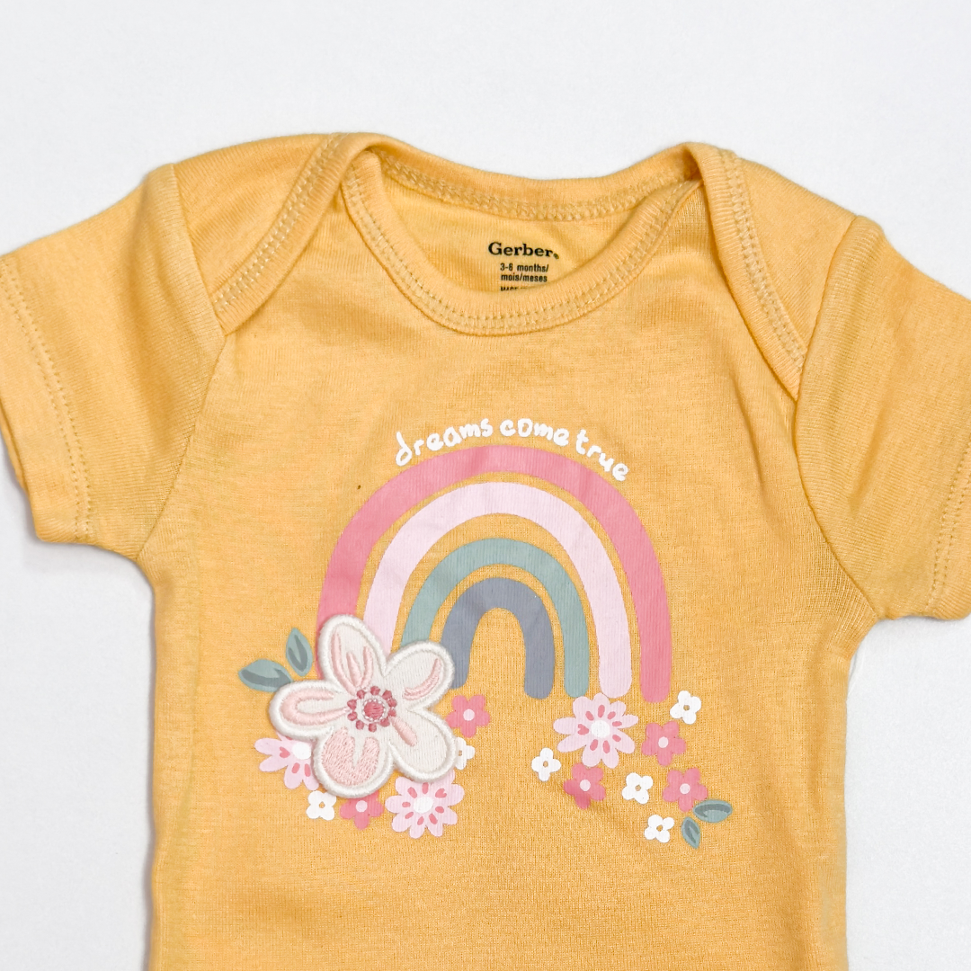YELLOW RAINBOW ONESIE