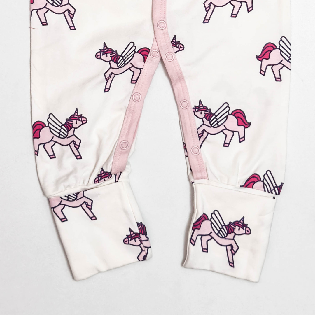 WHITE UNICORN ROMPER