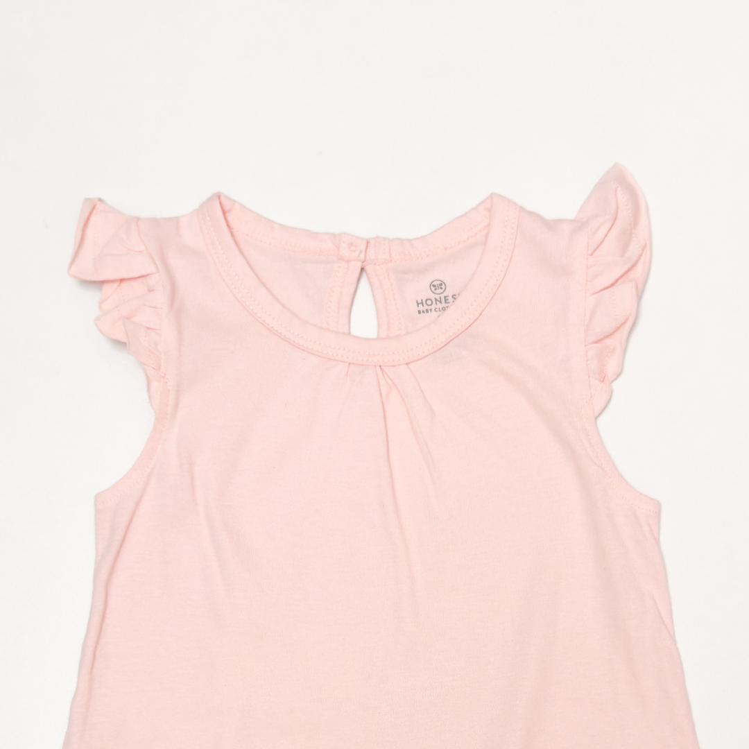 PINK PEACH RUFFLED JUMPSUIT