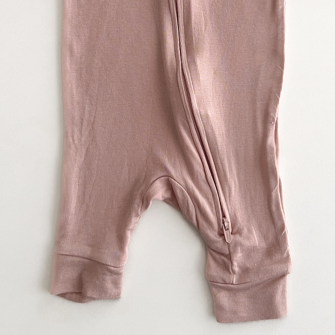 powder pink plain romper