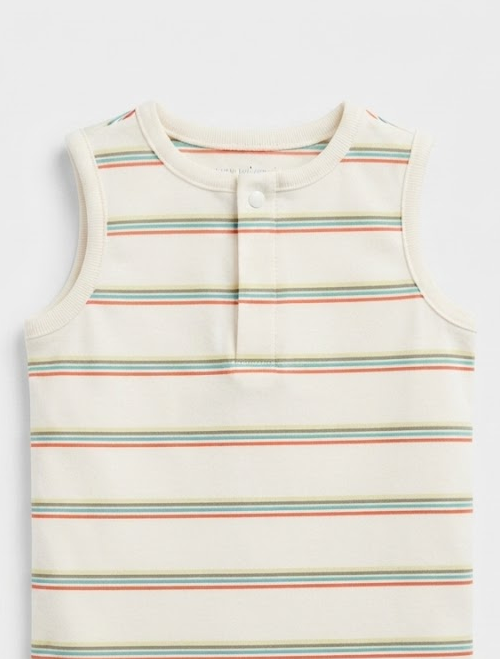 WHITE STRIPS BOYS ONESIE