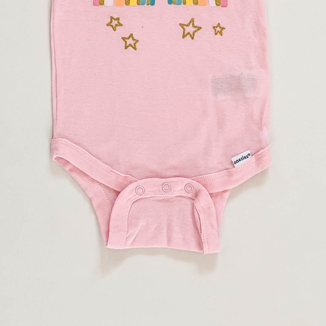 RAINBOW PINK GIRLS ONESIE