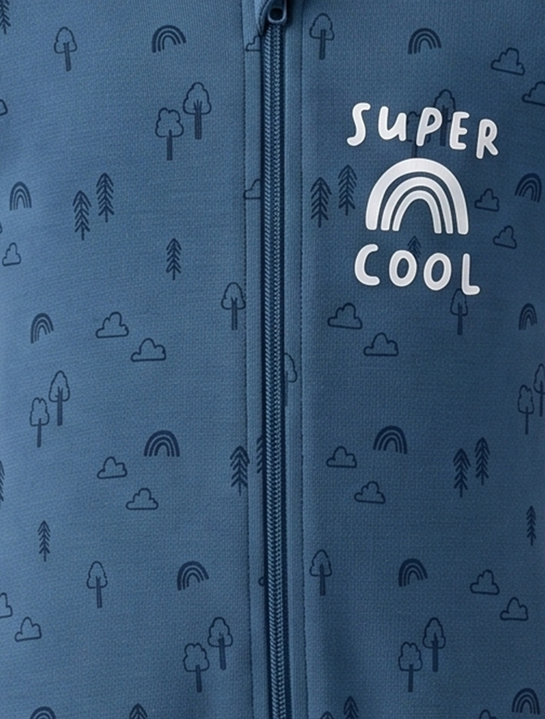 Blue patterned sleepsuit