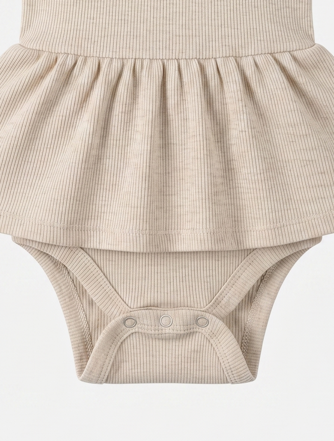 BEIGE POINTELLE SUNSUIT
