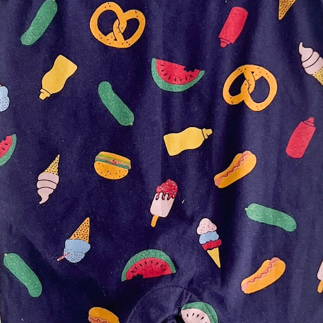 NAVY BLUE PRINTED SLEEVELESS ROMPER