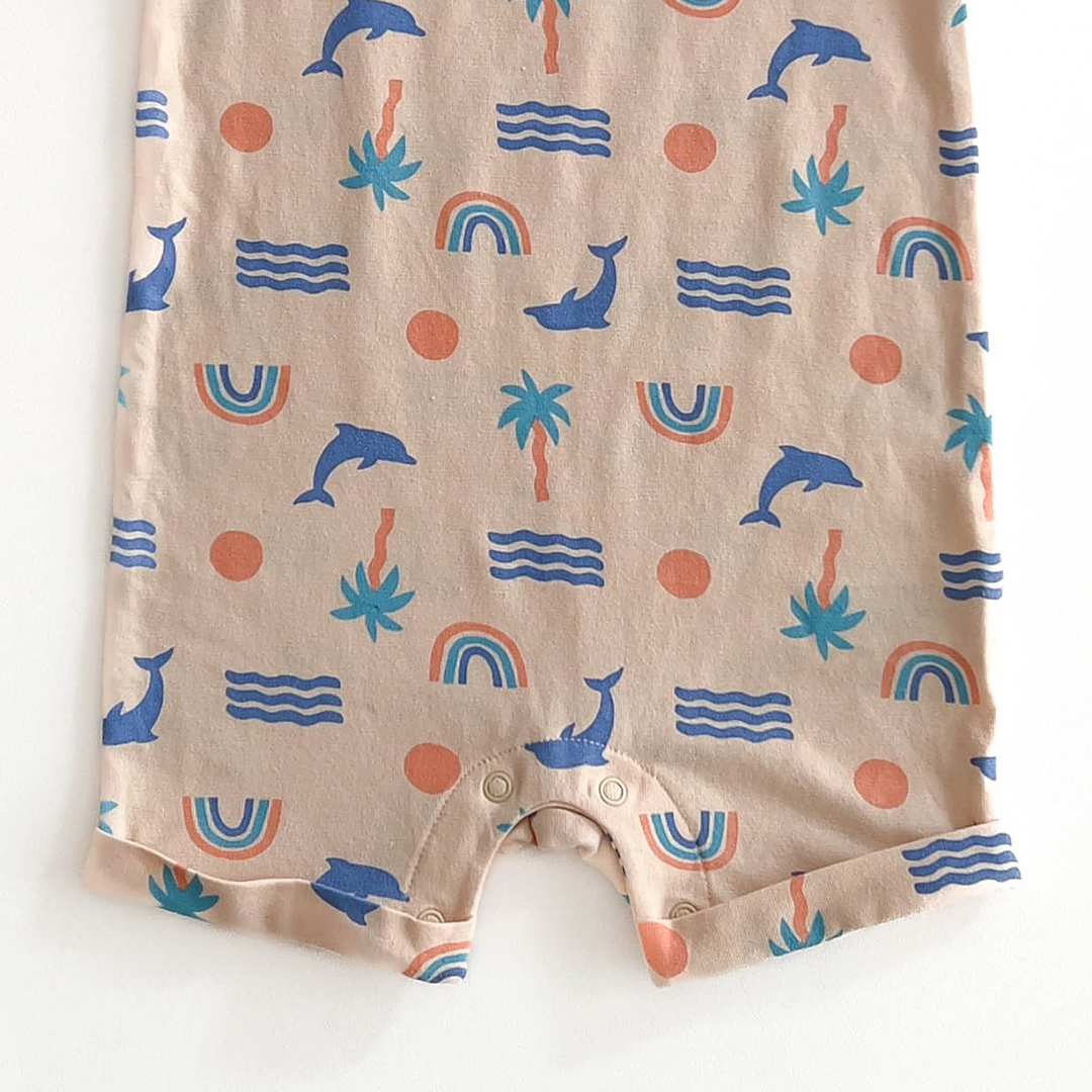 BABY GRAPHIC SHORT SLEEVE JUMPSUIT