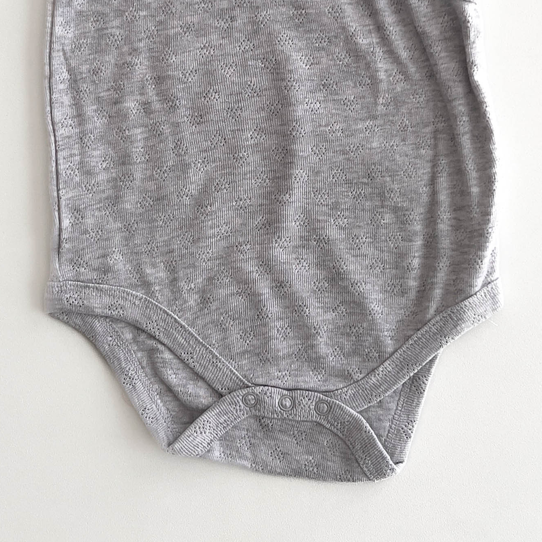 MAX GREY POINTELLE ONESIE