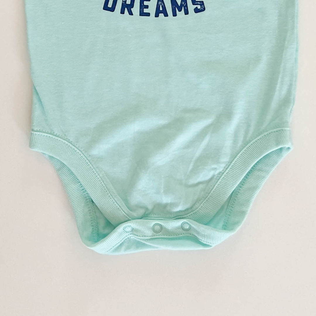 AQUA BLUE PRINTED ONESIE