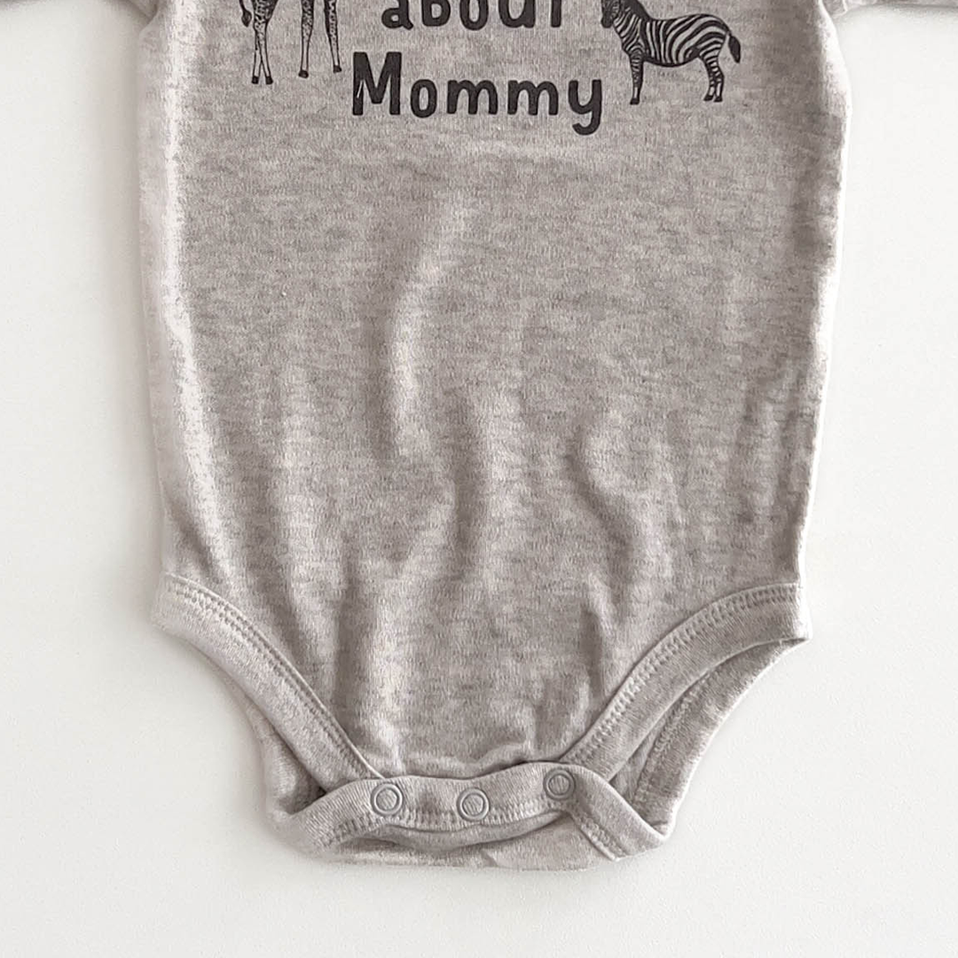 GREY PRINTED ONESIE
