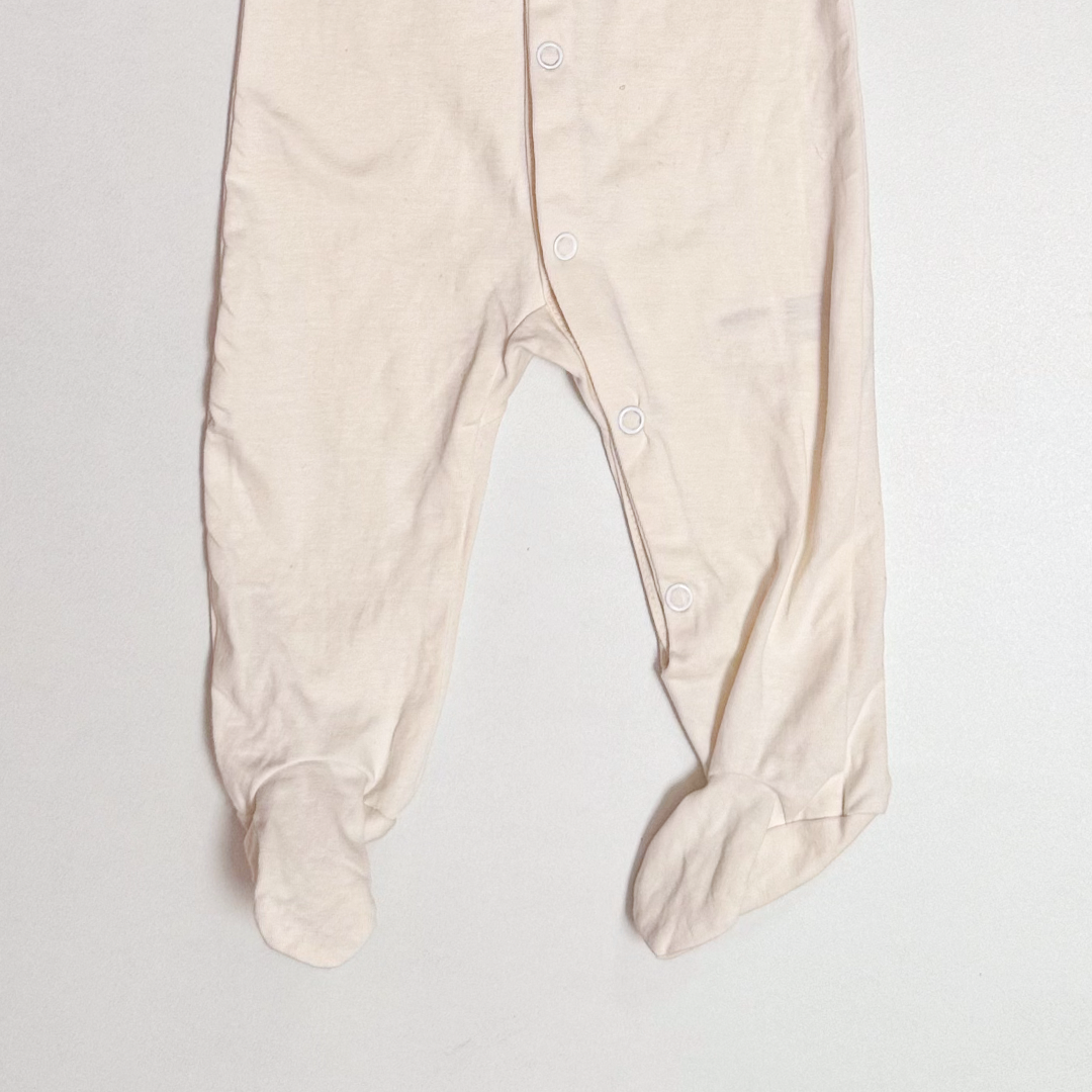 BEIGE BUTTON SLEEPSUIT