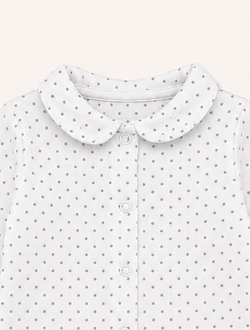 Grey star printed onesie