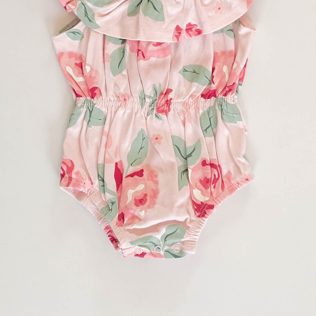 PINK FLORAL FANCY ONESIE