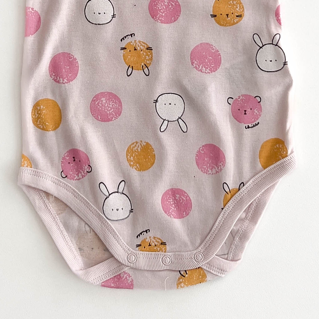 PINK SLEEVELESS ONESIE