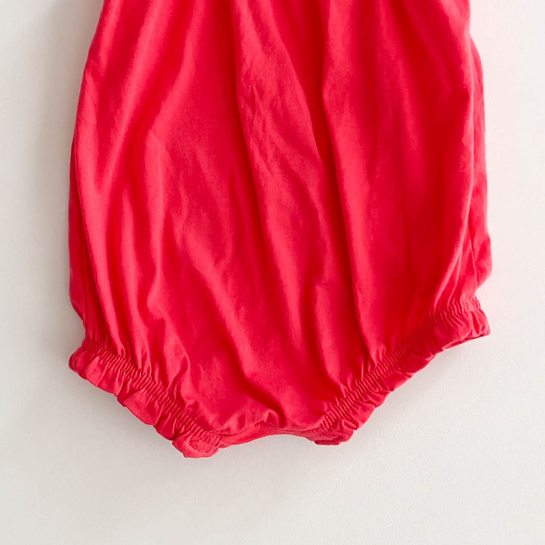 RED PLAIN FANCY ONESIE