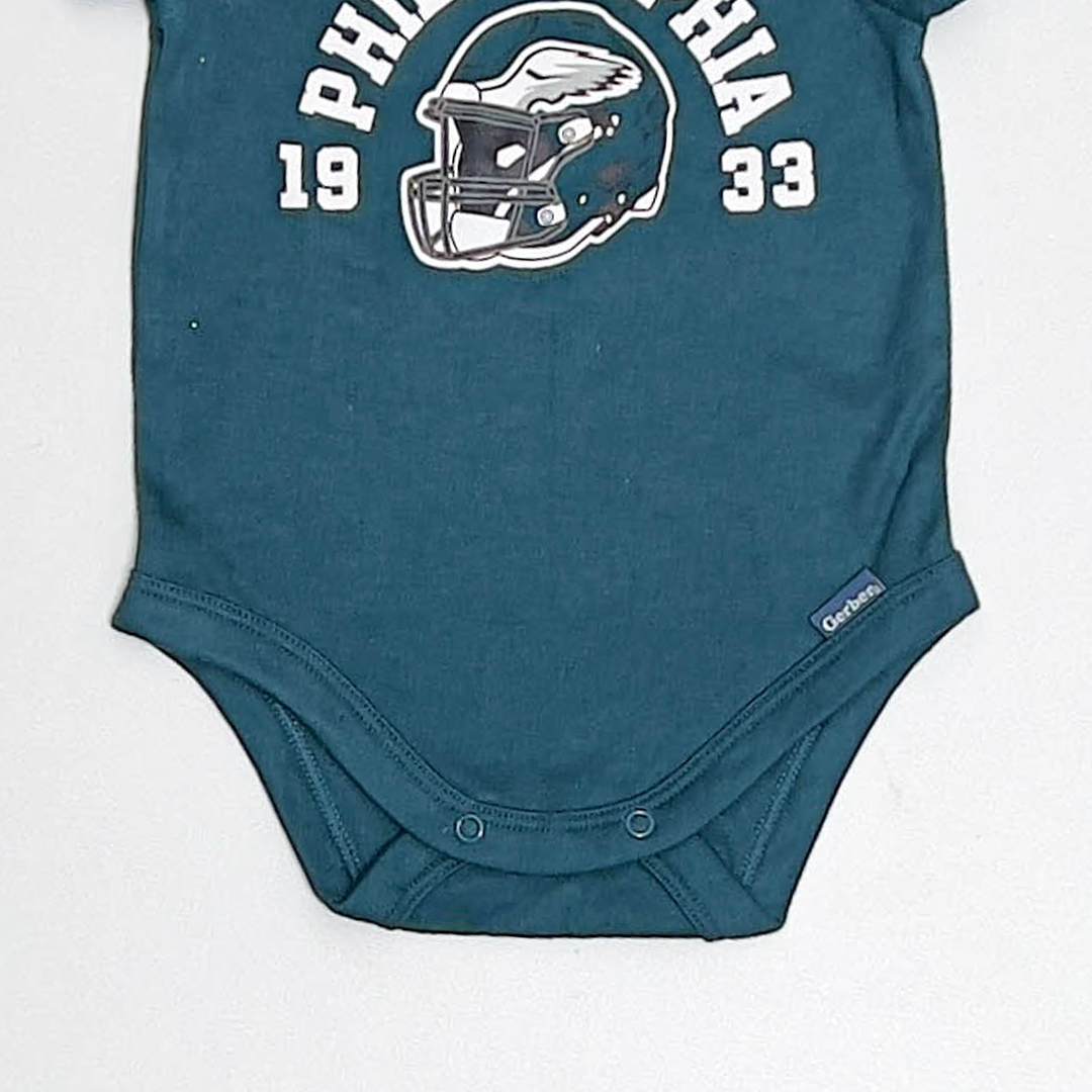 PRUSSIAN GREEN PRINTED ONESIE