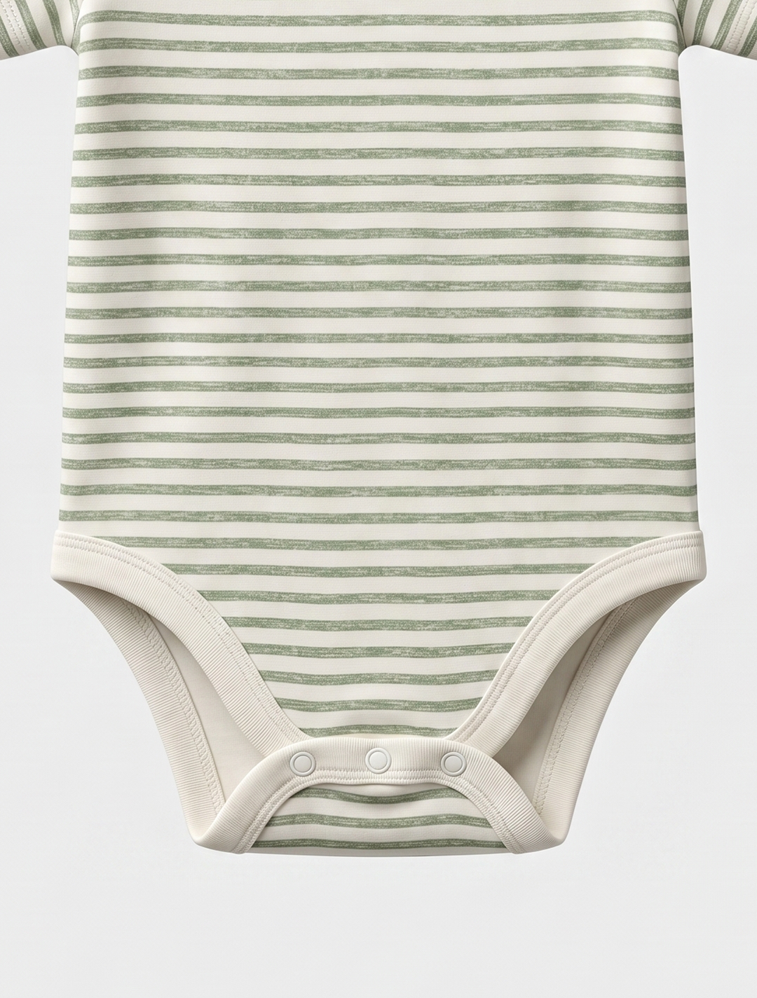 GREEN STRIPED ONESIE