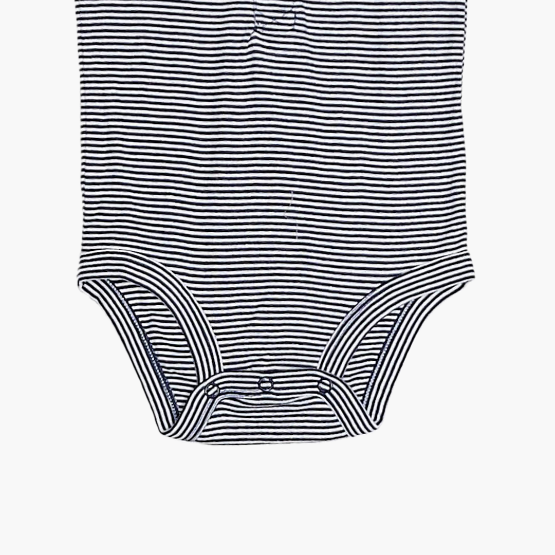 NAVY BLUE STRIPED ONESIE